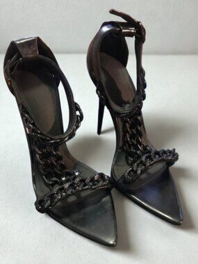 Ibiza Chain High Heels - Black - Size 41